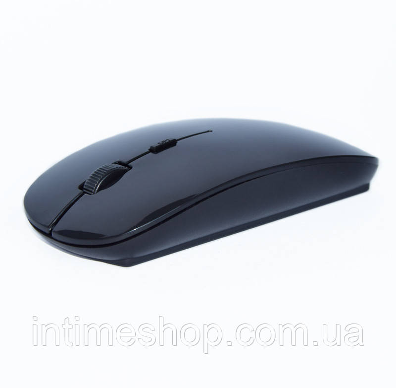 Бездротова комп'ютерна мишка Wireless Mouse G-132 Apple Style, Чорна, оптична миша