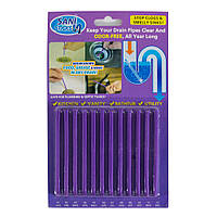 Засіб для прочищення труб, Sani Sticks, палички Сани Стікс, Фіолетові, палички для чищення труб