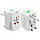 Комплект: Перехідник з американської вилки Multifunctional мережевий трійник Travel Universal Adaptor 2шт., фото 4