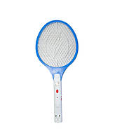 Электрическая мухобойка с фонариком Синяя, ракетка для убийства мух, комаров | електромухобійка (GA)