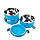 Термо ланч бокс lunchbox бокс з нержавіючої сталі Lunchbox Three Layers харчової потрійний Блакитний, фото 2