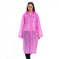 Женский дождевик / плащ от дождя, цвет - розовый, Raincoat, плащ дождевик - с доставкой по Украине (GK)