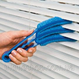 Щетка для чистки жалюзи, радиаторов Clean Blinds Fast Голубая, щетка для мытья горизонтальных жалюзи (TI) - фото 6 - id-p891720689