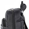 Рюкзак жіночий міський маленький модний чорний Dolly 376 з кишенями, фото 3