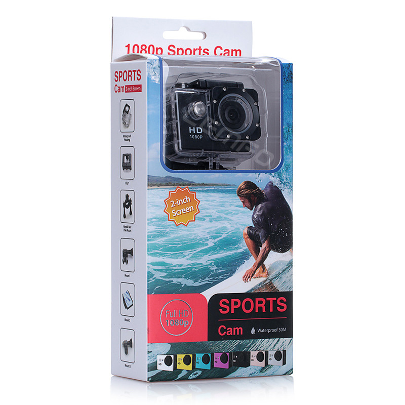 Экшн камера, налобная, водонепроницаемая, A7 Sports Cam, HD 1080p, для подводной съемки, голубая (GK) - фото 9 - id-p1086502193