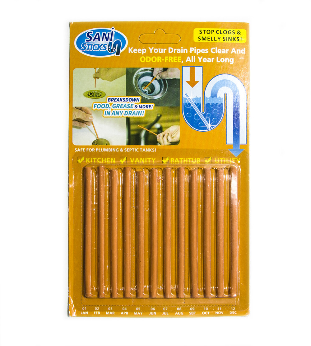 Палочки от засоров Sani Sticks Сани Стикс, Оранжевый, средство для чистки труб и канализации (GK) - фото 3 - id-p1085427131