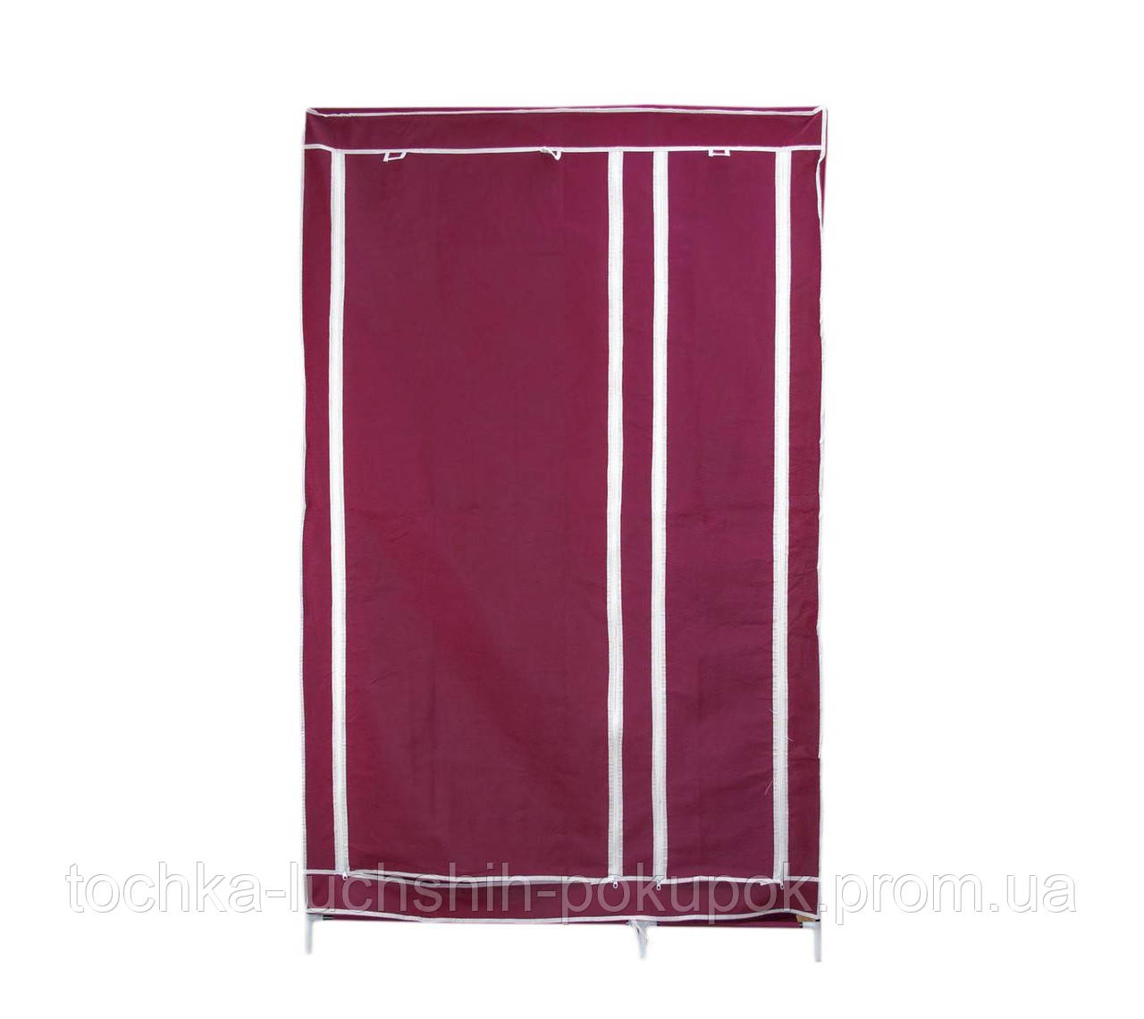 Портативный тканевый шкаф-органайзер для одежды на 2 секции - бордовый (TL) - фото 1 - id-p812302373