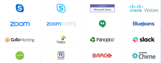 Сервіси відеоконференцій, з якими працює конференц-камера Jabra Panacast