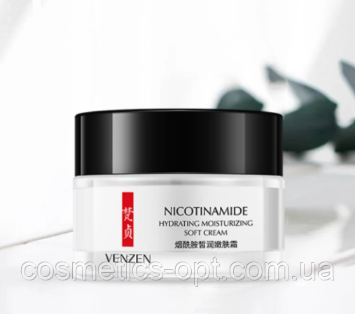 Крем для відновлення шкіри з ніацинамідом VENZEN Nicotinamide Hydrating Moisturizing Soft Cream, 50 г, фото 1