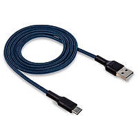 Дата кабель Type-C to USB Walker C575 Dark Blue