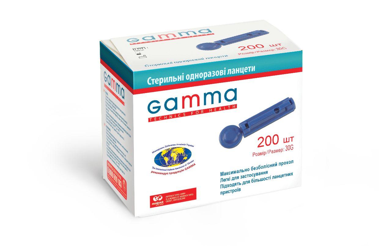 Ланцети Gamma (Гамма) універсальні 200 шт