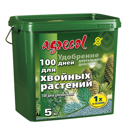 Добриво для хвойних рослин (100 днів повільної дії) Agrecol - 5 кг, фото 1