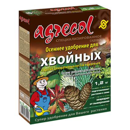 Добриво осіннє для хвойних рослин Agrecol - 1,2 кг, фото 1