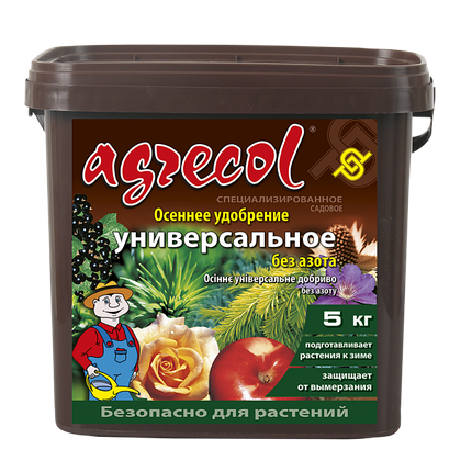 Добриво осіннє універсальне (без азоту) Agrecol - 5 кг, фото 1
