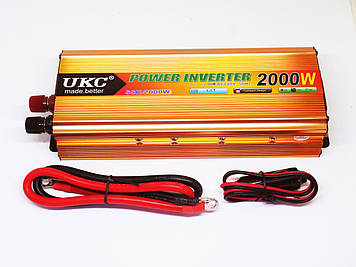 Перетворювач авто інвертор UKC 12V-220V 2000W