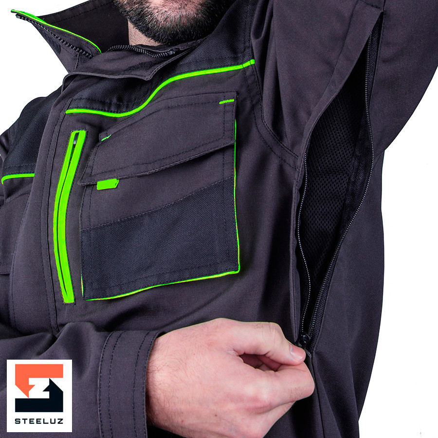 Куртка рабочая со съёмной утепленной подкладкой SteelUZ 4S LIME, рост 176 см - фото 3 - id-p1267741954