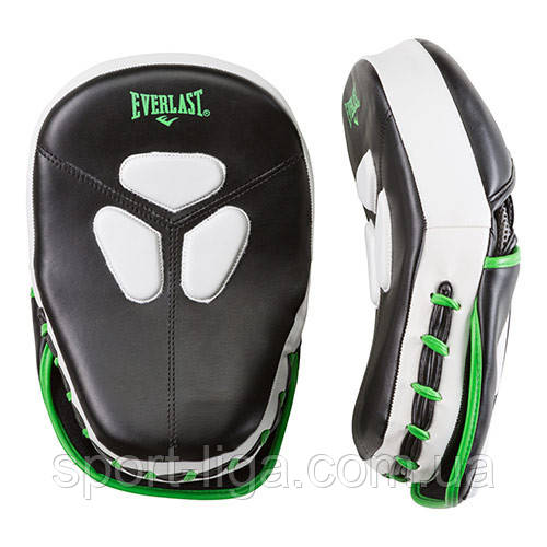 Лапи для боксу Everlast зелено-білі