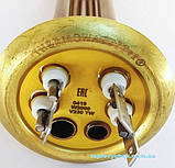 ТЕН 2000 Вт (700+1300) для бойлера Термекс, Гарантерм, Арістон на латунному фланці D63, мідь Італія, фото 6