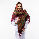 Хустка з тороками 120х120см Бордова, фото 2