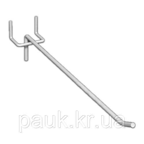 Одинарний гачок 200 мм(товщина 6 мм) для торгових стелажів ГО 200, торговий гачок на стелаж, фото 1