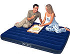 Двомісний надувний матрац Intex 137-191-25 см, надувне ліжко для сну інтекс, фото 8