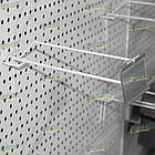 Гачок торговий 150 мм одинарний з цінникоутримувачем(товщина 6 мм), ГОЗЦТ 150, торговий гачок на стелаж, фото 4