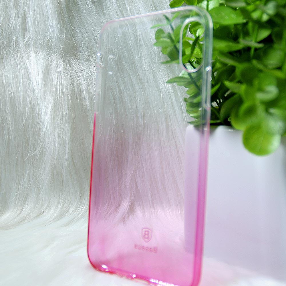 Силіконовий чохол Iphone X/Xs "Градієнт" Рожевий (pink), фото 1