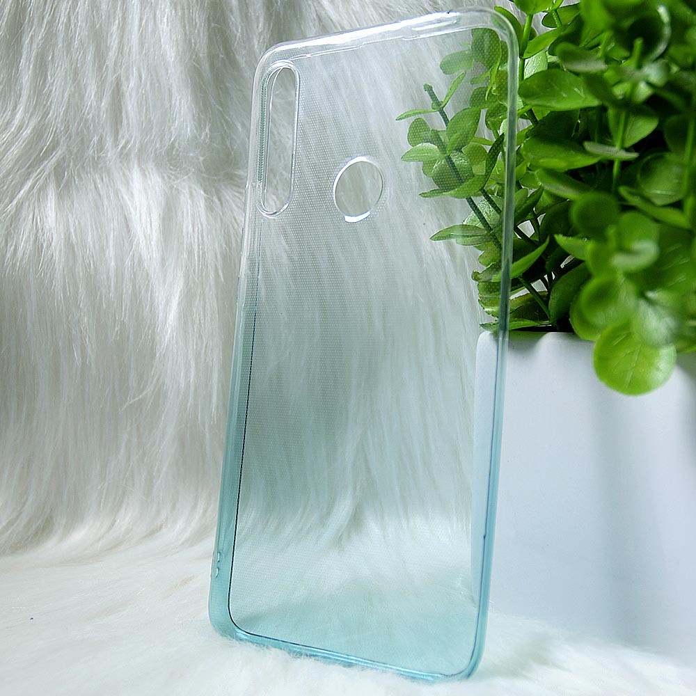 Силіконовий чохол Huawei P Smart Z "Градієнт" синій (white-blue)