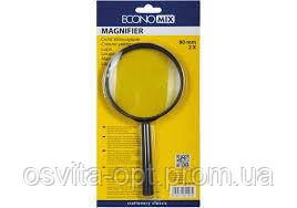 Скло збільшуюче Economix, d 90мм, 2-кратне Е82103