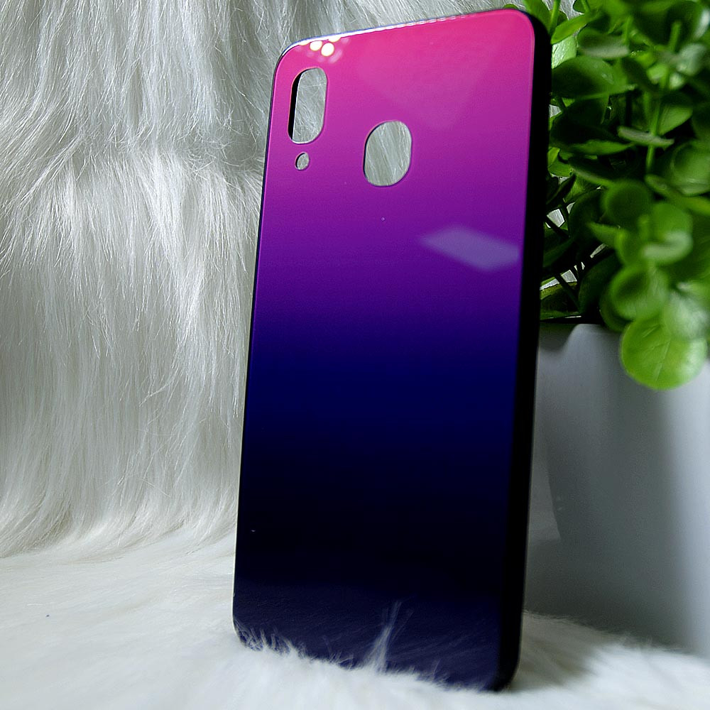 Силіконовий чохол Samsung A20 2019 "Градієнт" Фіолетовий (violet)
