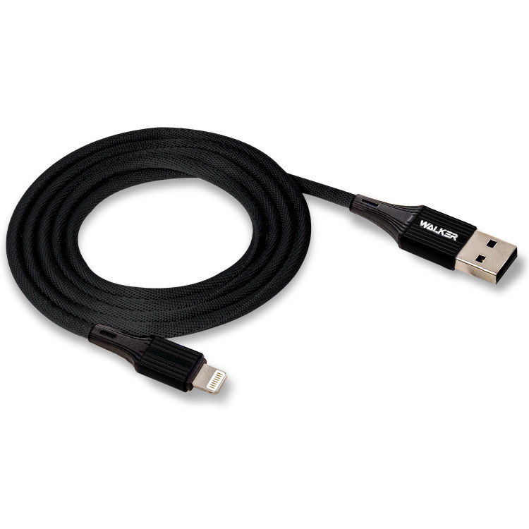 Дата кабель Lightning to USB Walker C705 Black