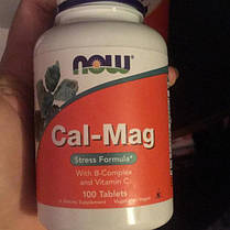 Кальцій магній стрес формула NOW Foods Cal-Mag stress formula 100 табл, фото 3