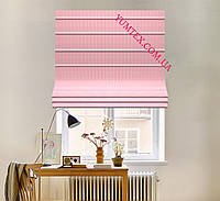 Римская штора ткань хлопок тефлон клетка розового цвета 022549v14 с доставкой