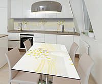 Наклейка 3Д виниловая на стол Zatarga «Букеты Ромашек» 600х1200 мм для домов, квартир, столов, кофейн,