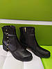 STTOPA деми. Розміри 36-41 Напівчоботи великих розмірів шкіряні. Каблук 4,5 см. 231-3641-45 Чорні, фото 3