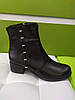 STTOPA деми. Розміри 36-41 Напівчоботи великих розмірів шкіряні. Каблук 4,5 см. 231-3641-45 Чорні, фото 4
