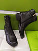 STTOPA деми. Розміри 36-41 Напівчоботи великих розмірів шкіряні. Каблук 4,5 см. 231-3641-45 Чорні, фото 9