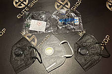 Маска, респіратор KN95 багаторазова універсальна з вугільним фільтром, фото 2