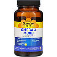 Риб'ячий жир Country Life "Omega 3 Mood" з ароматом лимона, 1000 мг (90 капсул), фото 3