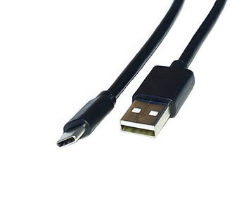 Шнур шт.USB-A - шт.USB-C, Cabletech Eco-Line 1м, чорний, KPO4019-1