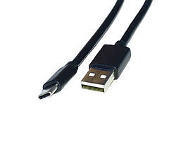 Шнур шт.USB-A - шт.USB-C, Cabletech Eco-Line 1.5м, чорний, KPO4019-1,5