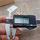 Позолочений срібний ланцюжок і хрестик. Ланцюг бісмарк і кулон. 50 см, фото 10