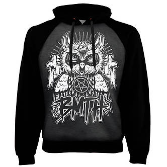 Толстовка реглан BRING ME THE HORIZON Owl Сова темно-сіра, фото 3