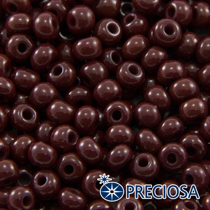 Бісер 93300 Чеський Preciosa 6/0, Природний Непрозорий NO, Коричневий, Круглий, 50 г