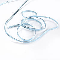 Тасьма шкіряна лакована 5мм блакитна (52225.007)