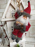 Санта повзе у віконце - новорічна прикраса h-20cm 130 грн, фото 10
