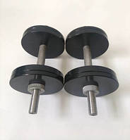 Розбірні гантелі метал з покриттям 2 по 12 кг (набірні, гантелі для будинку, загальна вага 24кг)