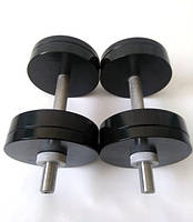 Розбірні гантелі метал з покриттям 2 по 18 кг (набірні, гантелі для будинку, загальна вага 36кг)