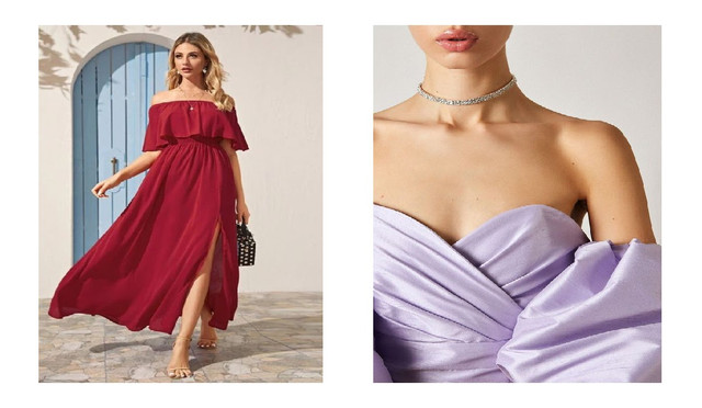 Плаття з відкритими плечима