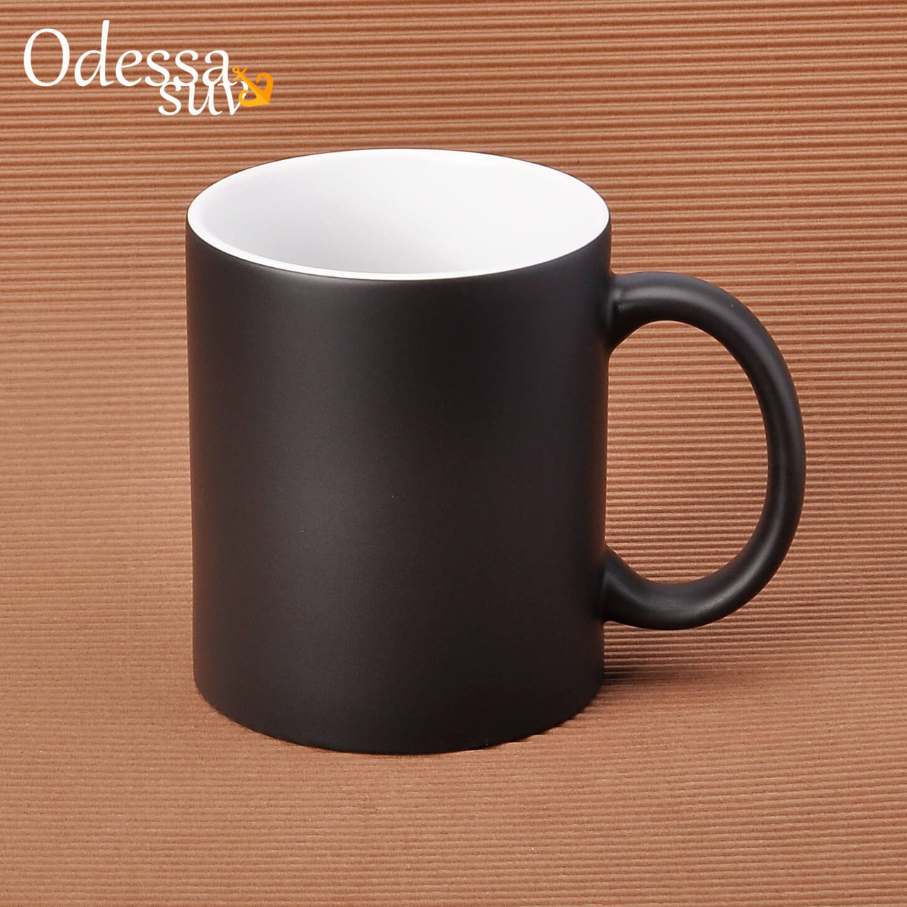 Чашка для сублімації ХАМЕЛЕОН матовий (чорна), фото 1